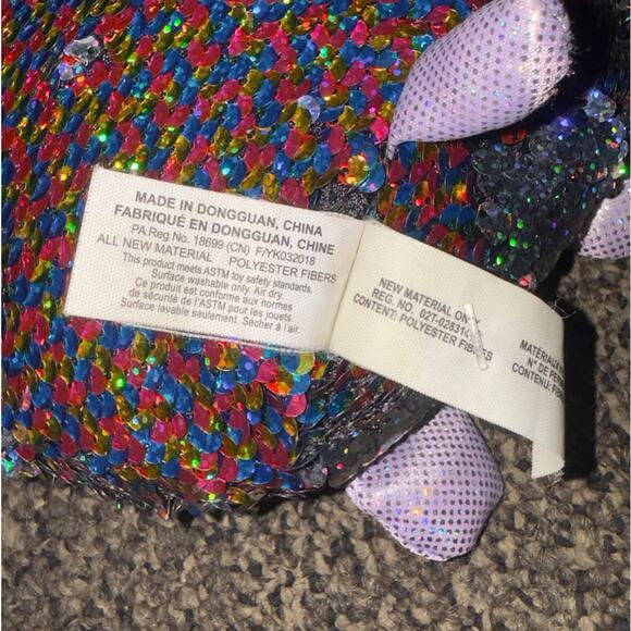 Shimmeez Rainbow Sequin Unicorn Plush - Picture 5 of 5